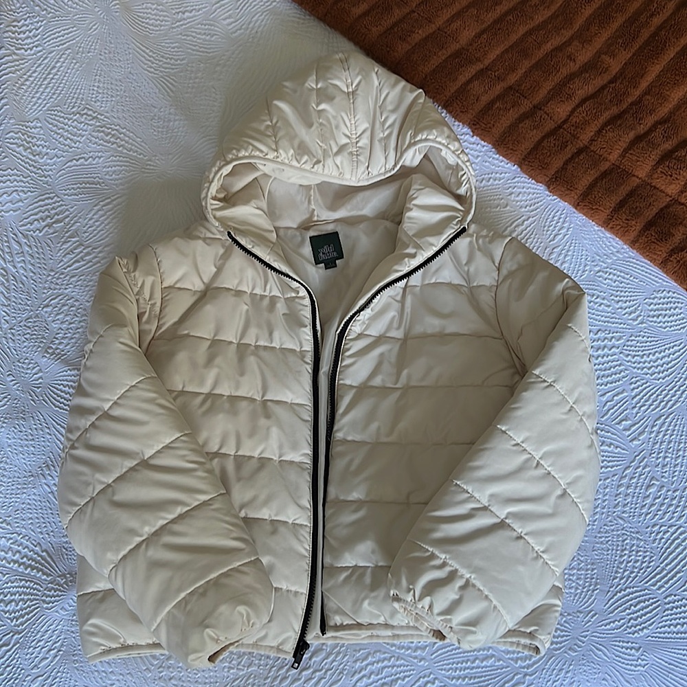 NWOT Wild Fable Cream Puffer Coat